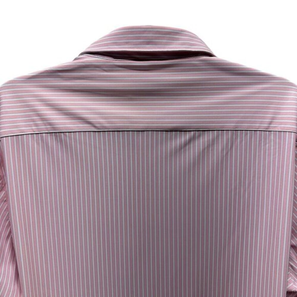 7 Diamonds Shirt Mens Medium Stripe 4-Way Stretch Camden Long Sleeve Button Up - Picture 7 of 11